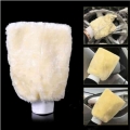 Real Sheepskin Mitt Car Soft Polishing Glove Lambswool Washing Cleaning Polish Car Cleaning Washing|Sponges, Cloths & Brushe