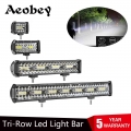 Tri Row Led Bar Lights Driving Light Offroad Spot Flood Combo LED Work Light for Car Tractor Boat 4x4 Truck SUV ATV 12V 24V|Ligh