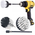 2/3.5/4'' Brush Attachment Set Power Scrubber Brush Car Polisher Bathroom Cleaning Kit with Extender Kitchen Cleaning To