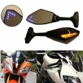 Motorcycle LED Rearview Mirror with Light for Yamaha YZF R1 R6 FZ1 FZ6 600R R3|Side Mirrors & Accessories| - Ebikpro.