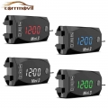 Motorcycle Electronic Clock Thermometer Voltmeter Universal 3 in1 IP67 Waterproof Dust proof Voltmeter Tools LED Digital Display