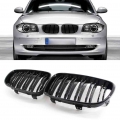 Kidney Grille for BMW E81 3 Door E87 5 Door 1 Series Double Slat Gloss Black Automobile Exterior Decoration Parts|Racing Grills|