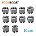 10pcs Chrome Wheel Lug Bolt Nut Cap Cover For Vw Touareg 2004-2014 7l6 601 173a 2zz Abs Plastic With Triple Chrome Finish - Nuts