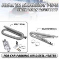 60-300cm Air Parking Heater Exhaust Pipe With Clamps Heater Ducting Fuel Tank Exhaust Pipe Hose Tube For Diesel Heater - Heater