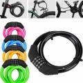 Bicycle Lock 4 Digit Code Combination12mm By 650mm Steel Anti Theft Strong Security Bracket Chain Lock Bike Accessories|Bicycle