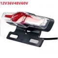 12v/36v-60v Electric Bicycle Ebike Taillight Turn Signal Rear Rack Lamp Tail Light Night Traffic Warning Light Turn Signal - Ele