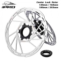 Iiipro Bicycle Center Lock Disc Brake Rotor 140mm/160mm/180mm/203mm Road Bike Disc Brake Rotor With Lock Ring Bike Brake Pads -