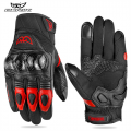 Brand Berik Summer Motocross Gloves Leather Retro Motorcycle Gloves Mesh Men Black Moto Carbon Fiber Motorcycle Accessory| | -