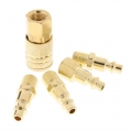 5 Pcs Brass Quick Coupler Air Hose Line End Connector Set for Compressor 1/4 inch|Valves & Parts| - ebikpro.com