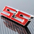 1pc Car Sticker Metal Red SS Emblem Badge Auto Exterior Decal Accessories Fit For Chevrolet Corvette Camaro