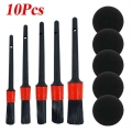 10/17pcs Car Detailing Brushes Cleaning Brush Set Cleaning Wheel Tire Interior Exterior Leather Air Vents Car Cleaning Kit Tools