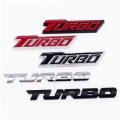 3D TURBO Logo Car Styling Sticker Metal Alloy Emblem Badge Decals Auto Decoration Accessories For Cruze Geely BMW Benz Audi VW