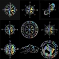 Motorcycle Sticker NSWE Compass Reflective Car Stickers Moto Auto Decal Funny JDM Vinyl On Car styling for yamaha suzuki|Decals