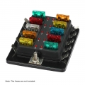 10 Way Blade Fuse Box Holder With Led Warning Light Kit For Car Boat Marine Trike 12v 24v - Fuses - ebikpro.com