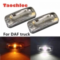 1pc 24V LED White Clearance Lights For DAF CF DAF XF Heavy Truck Lorry Top Sun Visor Signal Warning Lamps Side Maker Light E11|S