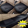 Universal 5d Car Pu Leather Front Seat Rear Seat Cover Pad Breathable Seat Pad Cushion(beige/black/grs Auto Pad Accessories - Au