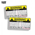 Yjzt 2x 10.2cm*5.7cm Car Safety Warning Rules Decal Pvc Car Sticker 12-0585