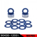 Car Set Of 100 Oil Drain Sump Plug Washers Gasket Hole Auto Replacement Accessories For Toyota OE90430 12031 12mm|Oil Pan Gasket