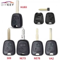 DIYKEY 2 Button HU83 Remote Car Key Case Shell Fob for Citroen C1 C4 XSARA Picasso for Peugeot 106 107 207 307 407 206 306 406|C