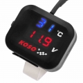 Universal KOSO Motorcycle Voltmeter Indicator Temperature Marker Voltage Digital Display USB Charger For Vespa Yamaha TMAX XMAX|