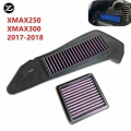 2pcs For YAMAHA XMAX250 XMAX300 xmax 250 300 Motorcycle Part Air Filter Air Intake Cleaner Engine Protect Air Cleaner Filte|Air