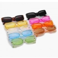 2020 New Small Square Frame Candy Color Transparent Sunglasses Female Colorful Ocean Piece Rectangle Eyeglasses - Glasses - Offi