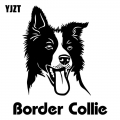 Yjzt 13.2cm×15.2cm Fun Border Collie Animal Vinyl Car-styling Car Sticker Decals 8c-0581