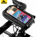 WILD MAN Rainproof Bicycle Front Top Tube Bag Touch Screen Cycling Phone Bag Bike Bag 6.7 Inch Phone Case Bicycle Accessories|Bi