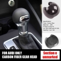 Carbon Fiber Gear Shift Knob Protection Sleeve Cover For Audi A3 8v Q2 Q2l Interior Handle Head Frame Stickers Trims Car Styling