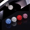 4pcs/lot Bling Rhinestone Universal Car Tire Valve Caps Crystal Diamond Shining Dustproof Valve Stem Caps Car Accessories - Valv