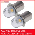 2pcs P13.5s Led Bulb 3v 4.5v 6v 12v 18v Ac For Maglite Replacement Lamp Torch Emergency Flashlight Work Light Warm/white 2835 Sm