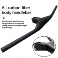 Full Carbon Mtb Bicycle Handlebar + Stem Carbon Integrated Handlebar Mountain Bike 600/700/780/800*70-100mm 17 Degree Flat Bar -