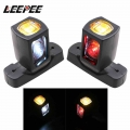 LEEPEE 1 Pair 10 30v Truck Side Lamp 3 Faces Red Amber White Color Lighting 4 LED Marker Side Light For Trailer Truck Van Lorry|