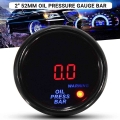 2inch 52mm 0 10 Bar Oil Pressure Gauge Digital LED Display Black Face Car Meter with Sensor|Oil Pressure Gauges| - Officematic