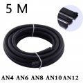 5M AN4 AN6 AN8 AN10 AN12 Racing Hose Pipe Universal Nylon Stainless Steel Fuel Line Black Oil Cooler Hose Tubing|Fuel Supply &am