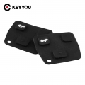 Keyyou For Toyota Avensis Corolla For Lexus Rav4 Replacement Car Key Cover Black Silicon Rubber Repair Pad Cover 2/3 Buttons - C