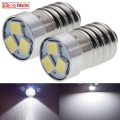 1/2 Pcs E10 1447 Screw Led Bulb 3v 6v 12v Flashlight Lamp 1.44w 3030 3smd Replacement Torch Light 3 6 12 Volt White Accessories