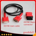 For Autel DS708 Connect main test cable and ds708 connector 16pin obd2 adapter for Autel MaxiDas DS708 Automotive Diagnostic|obd