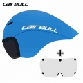 CAIRBULL 2 Lens Magnetic Goggles Bicycle Helmet Road Cycling Helmet Pro Triathlon Time Trial Helmet Pneumatic TT Bike Helmet Cap