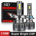 Super Bright 20000lm Car Headlights H7 Led Canbus H4 Led H1 H8 H11 H3 Hb3 9005 Hb4 9006 Led Auto Lights Bulb 110w Lamp 6500k - C