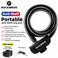 ROCKBROS Anti theft Bicycle Lock Electric Scooter Lock Steel Bike Padlock High Security 2 Key Cycling Cable Protection Wire Lock