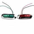 2Pcs Red Green LED Boat Navigation Light 12 24V Waterproof Sailing Signal Lamp Marine Yacht Warning Light|Marine Hardware| - O