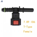 7.89 Id6 T-type Auto Car Fuel Line Hose Quick Release Connect Connector Nylon Fitting Female Connector Automotive Accessories -