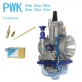 Motorcycle Carburetor For Keihin Koso Oko Power Jet Pwk Carburetor For 24 26 28 30 32 34 Mm 2t 4t Blue Transparent Cover Bowl -