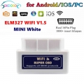 Latest ELM327 V1.5 WIFI OBD2 Scanner OBDII Car Diagnostic Tools ELM 327 WI FI 1.5 Auto Code Reader for IPhone Android PC|Code Re