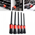 5 Different Brush Sizes Automotive Detail Brushes Detailing Brush Set Dashboard Air Outlet Clean Brush Tools for Car Wheel Brush