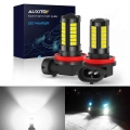 2PCS H8 H11 Led Fog Lights H9 H10 HB4 HB3 9006 9005 LED Fog Lamps 12v 5630 SMD 2000LM White Car Auto Driving Running Light 6000K