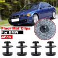 4pcs Car Fastener Floor Mat Clips Twist Lock Carpet Fixing Clamp For BMW E46 E38 E34 E32 E39 3 5 7 Series Resistant Retainer|Nut