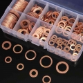 200pcs Car Copper Washer Oil Drain Solid Copper Ring Car Engine Gaskets Flat Washer Seal Kit M5 M6 M8 M10 M12 M14 Accessories -