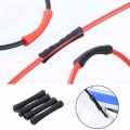 4 PCs Bicycle Sleeve Rubber Cable Protector for Pipe Line Brake Shift Ultralight MTB Frame Protective Cable Guides 2 Colors|Prot